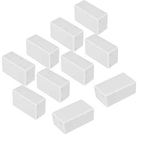 Vista 20 de LeMotech Caja de proyectos 10 piezas de plástico ABS, caja de conexiones eléctricas pequeña para electrónica, color blanco 1,97 x 1,10 x 0,59