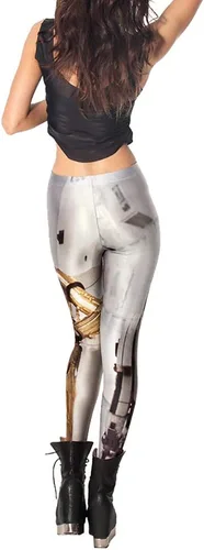 Vista 4 de QZUnique - Leggings elásticos para mujer, suaves, sin pies, longitud al tobillo