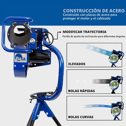 Vista 5 de BATA Baseball Wheel Pitching Machine, Youth and Adult Automatic Pitch Machine for Baseballs, Practice Training Equipment