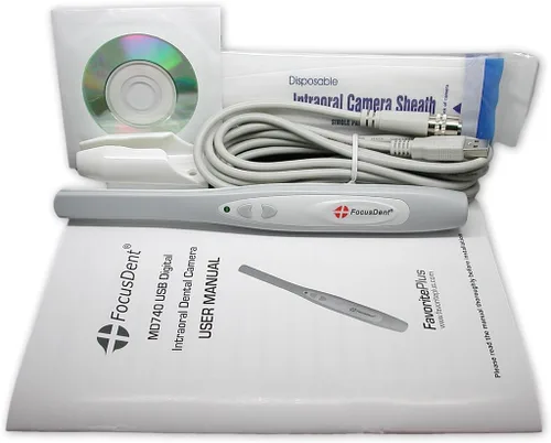 Vista 2 de FocusDent Cámara intraoral dental MD740 - Fácil conexión USB, 6 LED, 1.3 megapíxeles - Software dental incluido!