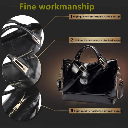 Vista 5 de PHEVOS Bolsos de mano de moda para mujer, bolso de mano para mujer, bolso de hombro para niñas, damas