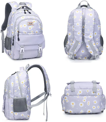 Vista 3 de Asge Backpack for Girls Backpack Teenage School Backpack College Bookbag for Kids Casual Daypack with Lunch Box