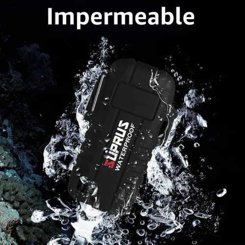Vista 2 de SUPRUS Encendedor impermeable a prueba de viento Encendedor de arco Encendedor de plasma Encendedores recargables USB-C con cuello expandible y Negro