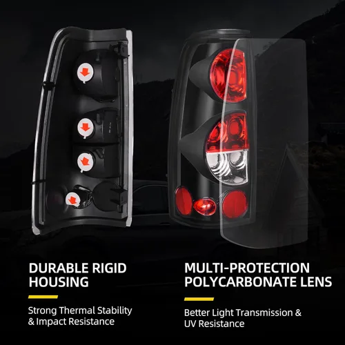 Vista 5 de DWVO Conjunto de faros delanteros y luces traseras compatibles con Chevy Silverado 1500/01-02 1999 2000 2000 2001 2002 Chevy Silverado 1500HD 2500HD
