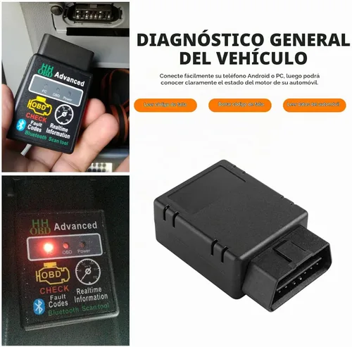 Vista 6 de Escáner Bluetooth OBD2 para automóvil, herramienta de escaneo OBDII inalámbrico, lector de código de diagnóstico de motor automático, probador 1pcs