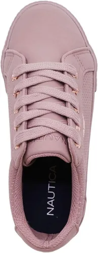 Vista 4 de Nautica Tenis bajos con cordones para niños y niños elegantes zapatos de vestir para jóvenes, ideales para tenis y caminar