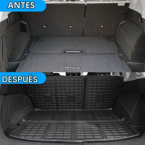 Vista 5 de Bomely Alfombrillas de Piso Compatible con Nissan Rogue 2021-2025 2026 Alfombrilla de Maletero Forro de Carga TPE Para Todo Clima Protector