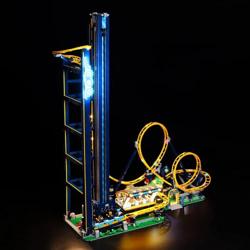 Vista 4 de Kit de luz LED RC compatible con Lego 10303, kit de iluminación decorativa para (Loop Coaster 10303) modelo de bloques de construcción