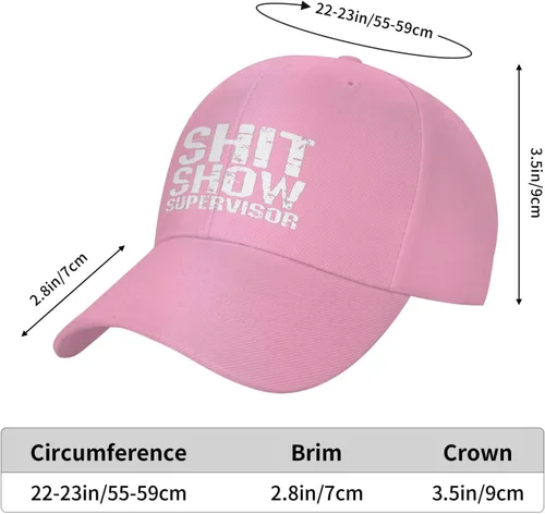 Vista 6 de Shit Show Supervisor Hat Funny Employees Shit Show Gorra de béisbol ajustable Gorra de béisbol Gorra de camionero