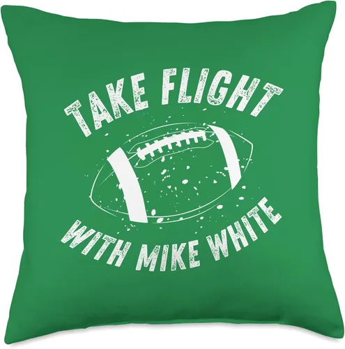 Vista 4 de American Football Quarterback Mike White Apparel Toma vuelo con la almohada QB de Mike White American Football Quarterback, 16 x 16 pulgadas