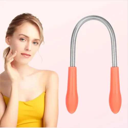 Vista 4 de 6 unidades de removedor de vello facial, eliminación de cejas de primavera, bobina depiladora, herramienta de enhebrado portátil para mujeres,