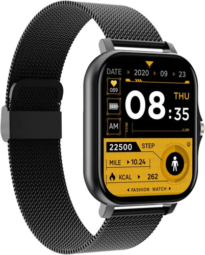 Vista 2 de Harper Reloj inteligente para hombres y mujeres, dos correas (silicona + malla) 2.01 pulgadas, HD, reloj inteligente inteligente Bluetooth + control