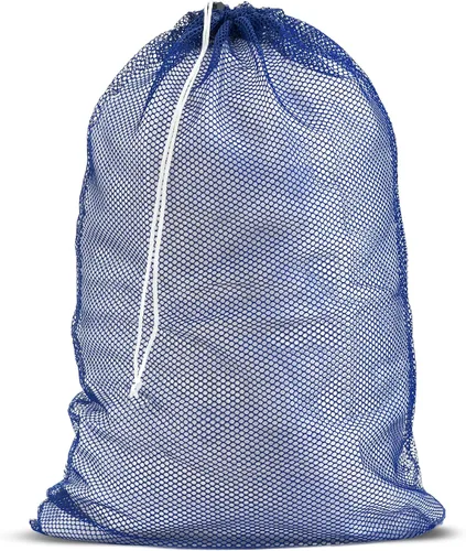 Vista 18 de Bolsa de lavandería de malla XL de Handy Laundry - Duradera, lavable a máquina con cierre de cordón seguro - Perfecta para dormitorios Negro