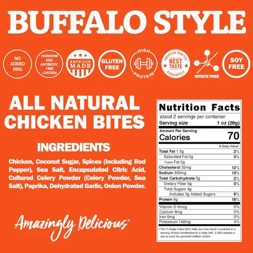 Vista 3 de Field Trip Bocaditos de carne seca de pollo, totalmente naturales y sin gluten, bocadillos saludables aptos para dieta keto y paleo, bajos