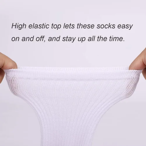 Vista 4 de Calcetines de trabajo para hombre, calcetines acolchados de algodón para botas (6 pares)
