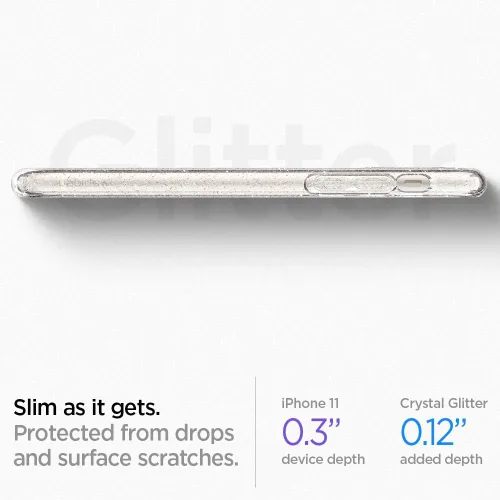 Vista 4 de Spigen Purpurina de cristal líquido diseñada para iPhone 11 (2019) - Cuarzo de cristal
