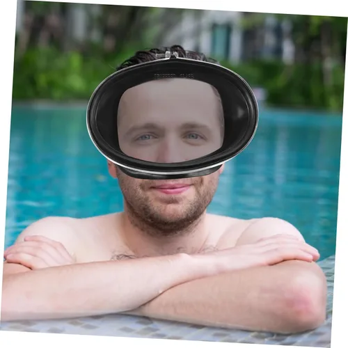 Vista 3 de Máscara de buceo de natación templada para hombres, gafas de buceo multiusos, equipo portátil de buceo para buceo y natación