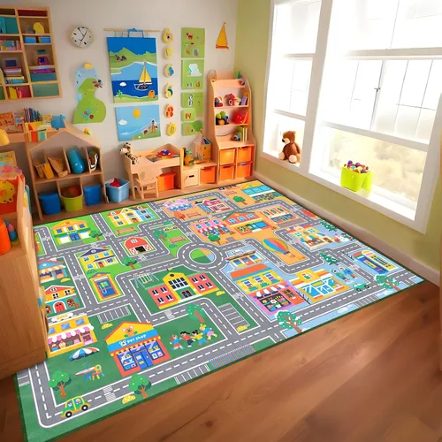 Vista 22 de Alfombra infantil ABC para sala de juegos, alfombra del alfabeto para dormitorio, educativa para aprender preescolar, alfombras para guardería
