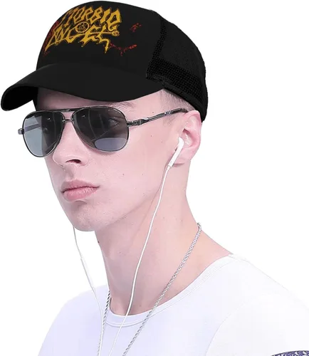 Vista 5 de Morbid Metal Band Angel Adjustable Baseball Cap Funny Men's Mesh Fishing Hat Snapback Trucker Hat Classic Suitable for Outdoors Such as Riding
