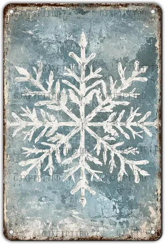Vista 8 de Letreros de Navidad de Metal Vintage de Lata, May You Never to Too Grown Up to Search The Skies Christmas Eve 8x12 Pulgadas Arte Rústico de Pared