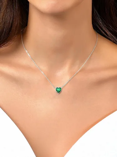 Vista 4 de ChicSilver Birthstone Necklace for Women 925 Sterling Silver Stone Necklace 925 Sterling Silver, Hypoallergenic for Sensitive Skin, 12-Months Zafiro