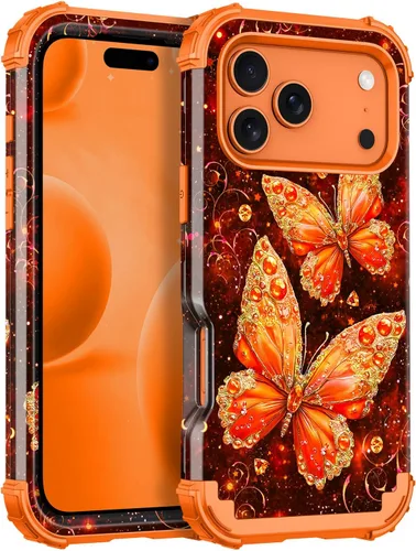 Vista 64 de Miqala Funda para iPhone 12, iPhone 12 Pro, que brilla en la oscuridad, tres capas, resistente a los golpes, protección de plástico duro + funda