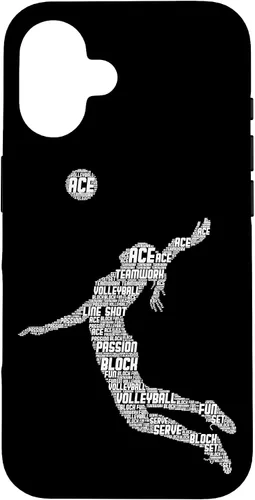 Vista 32 de Funda para iPhone 17 de voleibol para adolescentes y mujeres