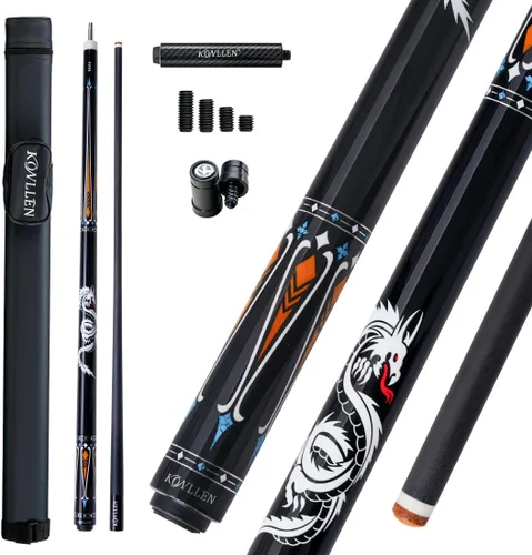 Vista 19 de KONLLEN Carbon Fiber Pool Cue 2.0 – 58" Low Deflection Performance Cue for Improved Accuracy & Consistency, 12.5mm Tip, Pro Taper