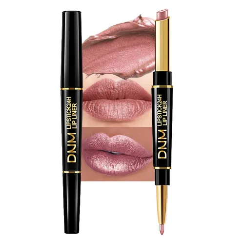 Vista 46 de evpct Juego de 1 lápiz labial y delineador de labios rojo rubí para mujer, kit mate con delineador de labios, manchas de labios duraderas