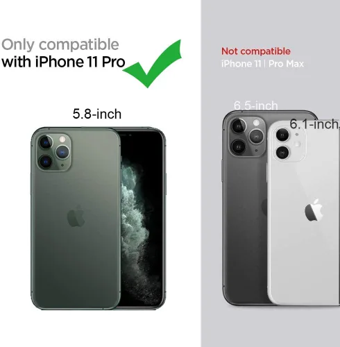 Vista 3 de Funda compatible con iPhone 11 Pro con soporte para correa, transparente Soporte de pulsera, TPU suave transparente, lazo de agarre ajustable