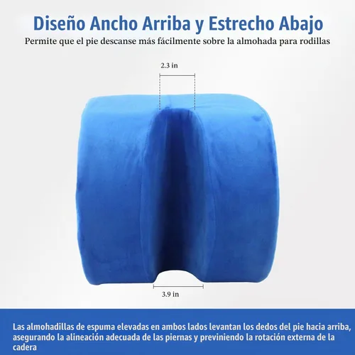 Vista 6 de Almohada de recuperación de rodilla para poscirugía con espuma viscoelástica, almohada ortopédica de posicionamiento de piernas, soporte de rodillas
