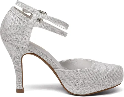 Vista 3 de DREAM PAIRS Office-02 - Zapatos de tacón alto con correa de tobillo doble estilo Mary Jane para mujer