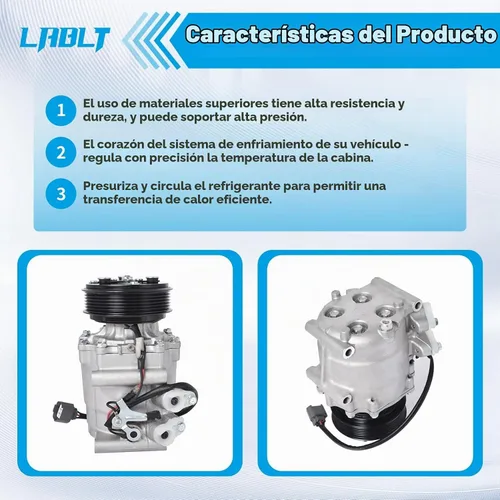 Vista 3 de Reemplazo del compresor del A/C de LABLT para Civic 1.7L 2002-2005