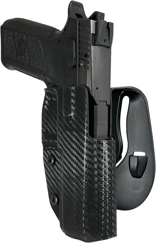 Vista 6 de Black Scorpion Gear OWB Kydex Paddle Holster se adapta a CZ P-09