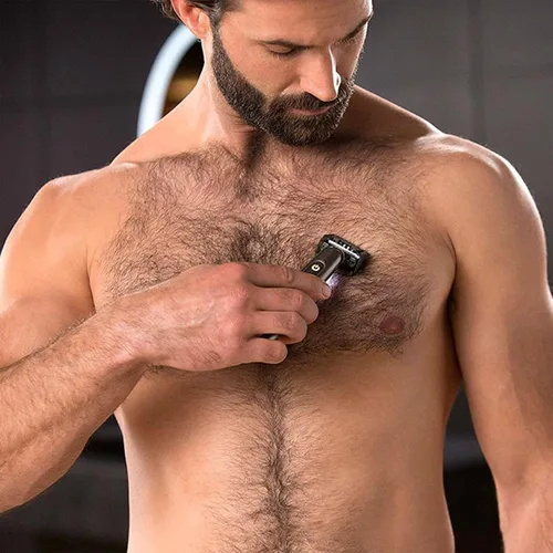Vista 4 de Afeitadoras de papel de aluminio para hombre, afeitadora eléctrica híbrida y recortadora de barba para hombres con peine facial 4 en 1 y kit