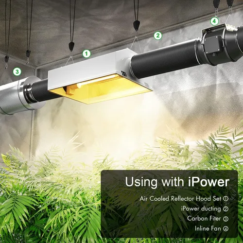 Vista 9 de iPower Manguera de ventilación flexible de conducto de aluminio de 3 pulgadas y 8 pies con protección de 4 capas para secadora para calefacción