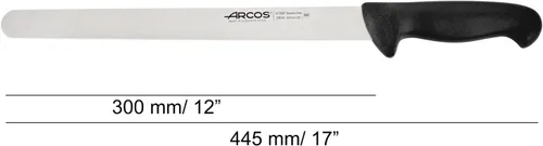 Vista 2 de Arcos Cuchillo para cortar/jamón de acero inoxidable de nitrum de 12 pulgadas. Cuchillo de cocina profesional para cocinar. Mango ergonómico