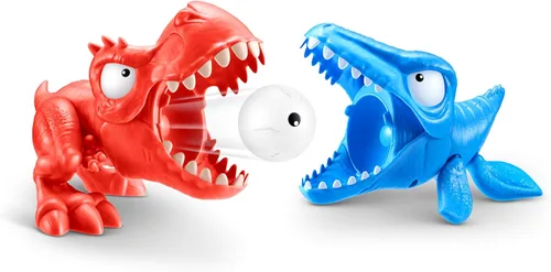 Vista 5 de Smashers Dino Island Mini T-Rex Battles Playset (Red Dino) por ZURU Juguetes de batalla de dinosaurios Dispara fuegos Coleccionables Sorpresa