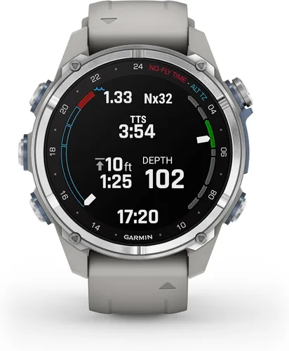 Vista 2 de Garmin Descent™ Mk3, computadora de buceo estilo reloj, 1.693 in, gris niebla Subwave Sonar Networking, Multiple Dive Modes, Dive Focused Design