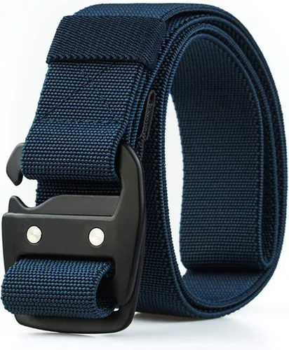 Vista 11 de WYuZe Cinturón elástico táctico para hombre, hebilla de metal de nailon elástico militar de 1.5 pulgadas