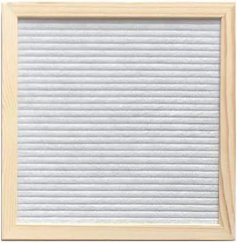 Vista 15 de Tablero de mensajes de madera, tablero de letras de fieltro, panel de mensajes de 10 x 10 pulgadas con 170 calcomanías de letras, para decoración