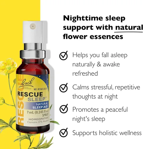 Vista 4 de Paquete de día y noche, Bach RESCUE REMEDIO en aerosol, alivio natural del estrés [y] spray de rescate para dormir, ayuda natural para dormir, 2