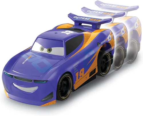 Vista 4 de Disney Cars Toys Turbo Racers surtido, vehículos de personajes de películas, alerón de bomba y carreras, sin baterías para jugar sin fin, a partir