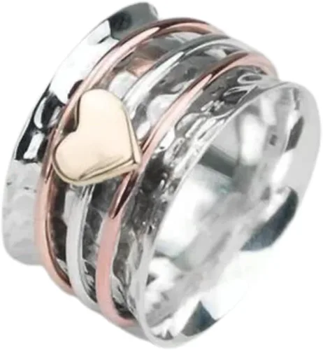 Vista 57 de Iumer - Anillo de zircón de dos piezas con incrustaciones de diamantes de imitación artificiales para mujer, talla 6-10.