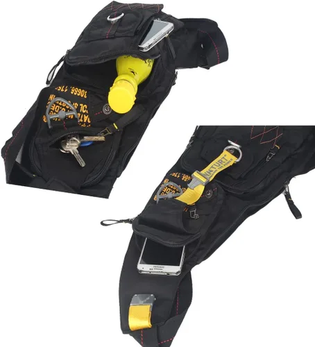 Vista 35 de Mochila de nylon para el pecho, mochila de viaje en bicicleta y gimnasio