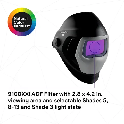 Vista 6 de 3M Speedglas Casco de Soldadura 9100, 06-0100-30iSW, con Filtro de Oscurecimiento Automático 9100XXi 3 Sensores de Arco para Soldadura MMAW TIG MIG