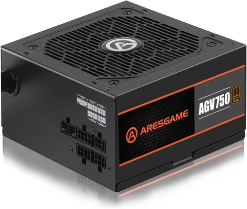 Vista 7 de ARESGAME Fuente de alimentación AGV Series 650W, certificado 80 Plus Bronze, fuente de alimentación no modular, garantía de 5 años