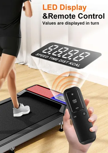 Vista 7 de Walking Treadmill Pad with Incline, Walking 2.5HP for Home and Office, 265Lbs Weight Capacity, Treadmill with APP & Remote Control, LED Display