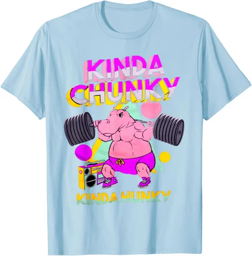 Vista 102 de Kinda Chunky Kinda Hunky, camiseta de gimnasio para culturismo, Negro