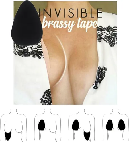 Vista 6 de Sujetador adhesivo impermeable con cinta invisible para levantamiento de senos grandes
